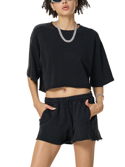 Adult "You Got It" Raw Hem Crop Tee