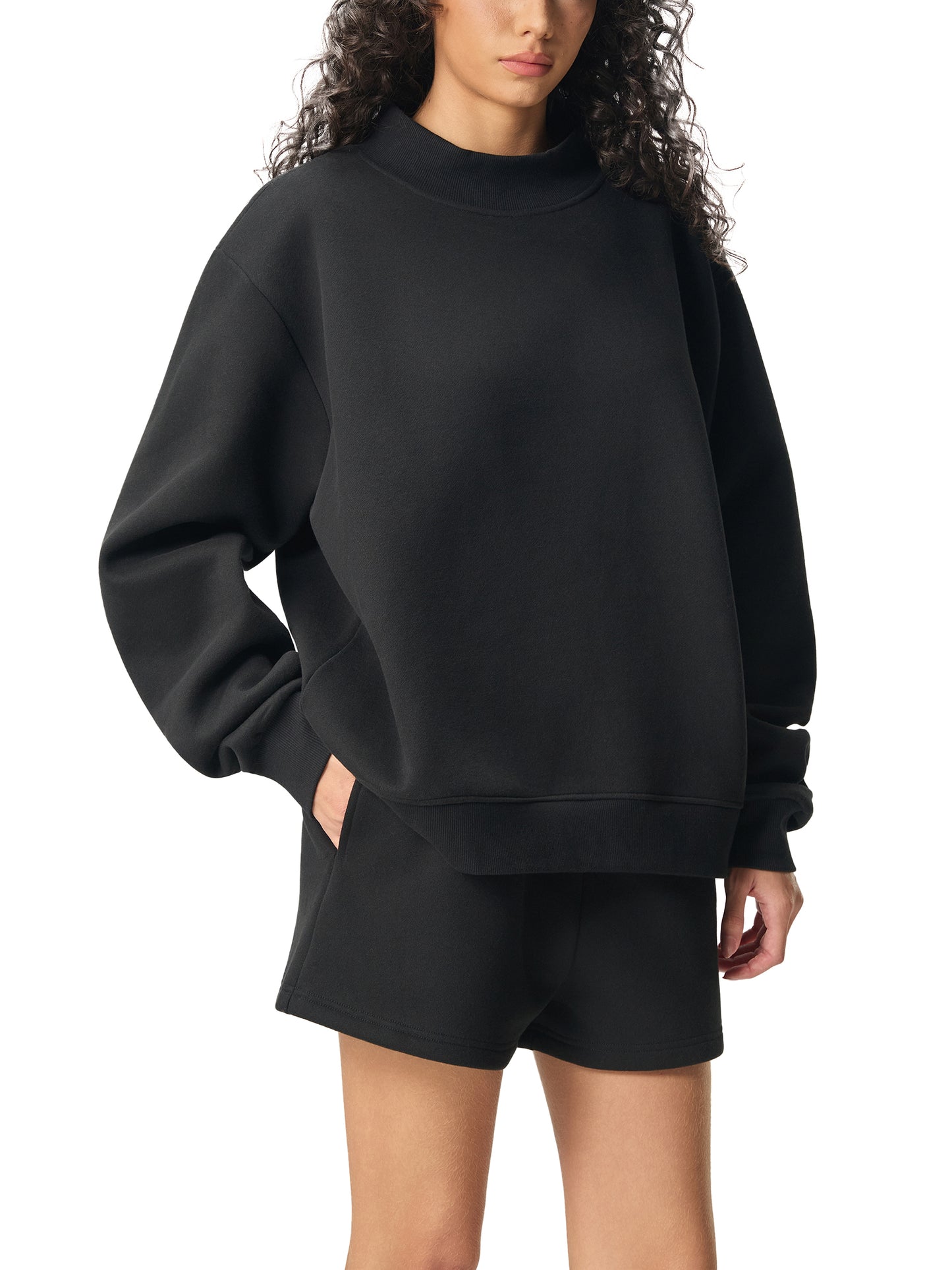 Adult Mock Neck Crew